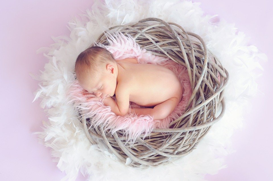 Baby, Slapende Baby, Meisje Van De Baby, Pasgeboren